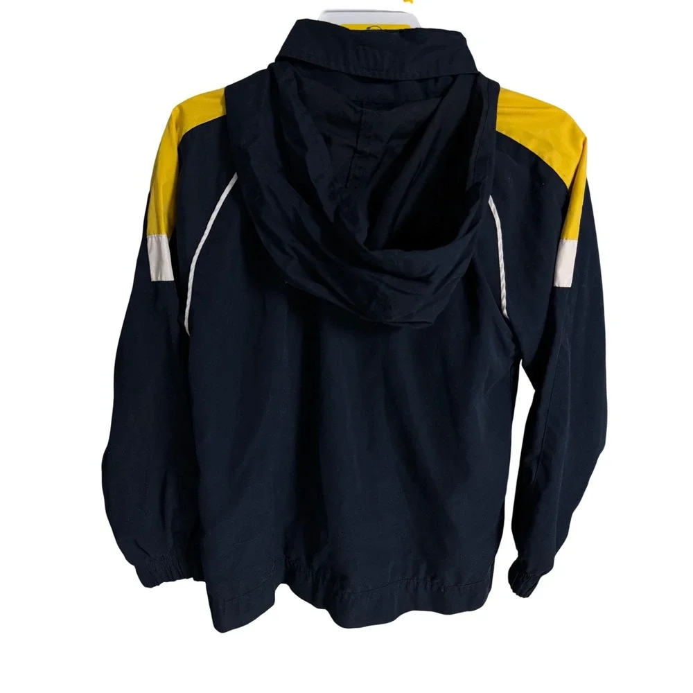Nike Kids Navy Yellow White Track Jacket Hooded Zip Up‎ Polyester Size 7